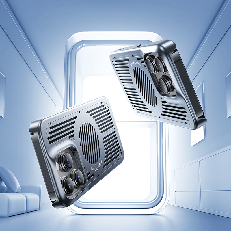 Apple iPhone 15 Kılıf M-safe Şarj ve Soğutucu Özellikli Benks Biliz Kapak Gri