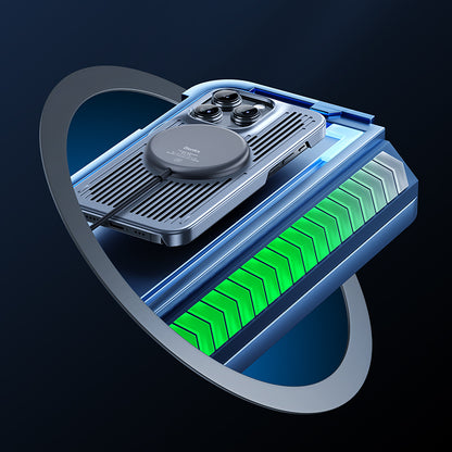 Apple iPhone 15 Kılıf M-safe Şarj ve Soğutucu Özellikli Benks Biliz Kapak Gri