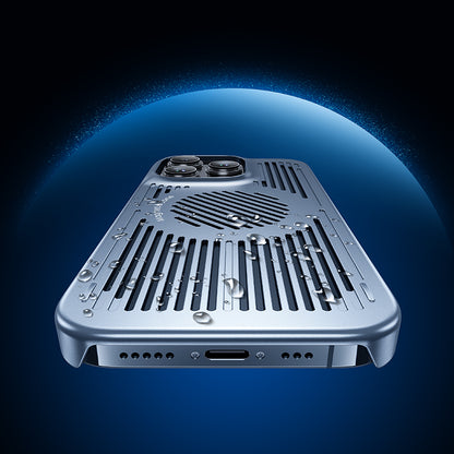 Apple iPhone 15 Kılıf M-safe Şarj ve Soğutucu Özellikli Benks Biliz Kapak Gri