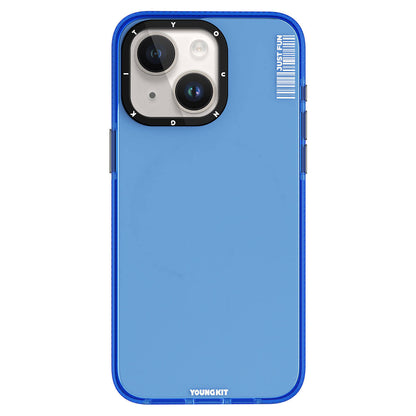 Apple iPhone 15 Kılıf Pürüzsüz Düz Arka Yüzey YoungKit Crystal Color Serisi Kapak Siyah