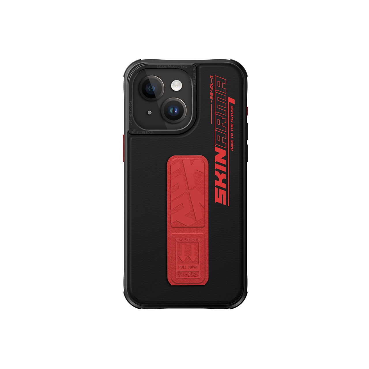 Apple iPhone 15 Kılıf SkinArma Standlı Deri Görünümlü Slate Kapak Turuncu