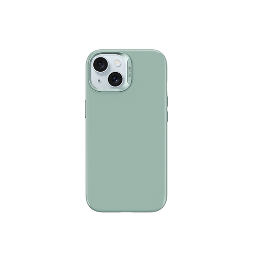 Apple iPhone 15 Kılıf Wiwu SP-019 M-safe Şarj Özellikli Vegan Leather Deri Kapak Yeşil