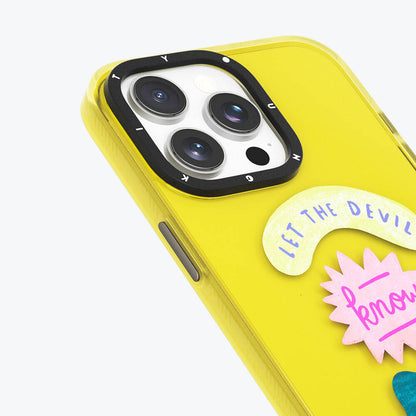 Apple iPhone 15 Kılıf Yazı Desenli Youngkit Mindfulness Serisi Kapak Mor