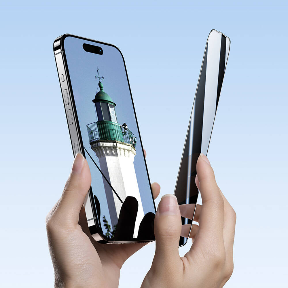 Apple iPhone 15 Plus Benks Ultra Shield 0.4mm Ekran Koruyucu + Kolay Uygulama Aparatlı Siyah