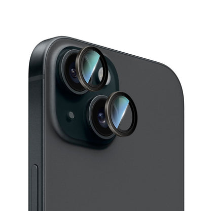 Apple iPhone 15 Plus CaseWorld Alloy Serisi Oleofobik Anti Reflective Kamera Lens Koruyucu Siyah