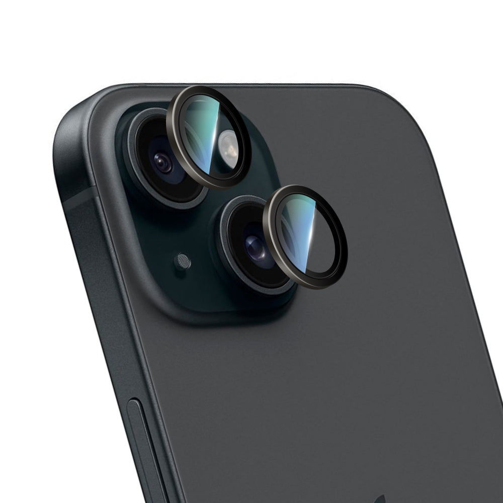 Apple iPhone 15 Plus CaseWorld Alloy Serisi Oleofobik Anti Reflective Kamera Lens Koruyucu Gümüş