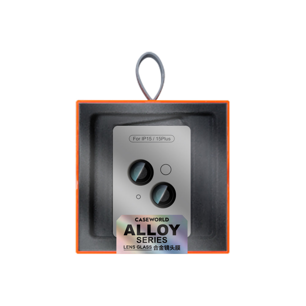 Apple iPhone 15 Plus CaseWorld Alloy Serisi Oleofobik Anti Reflective Kamera Lens Koruyucu Gümüş