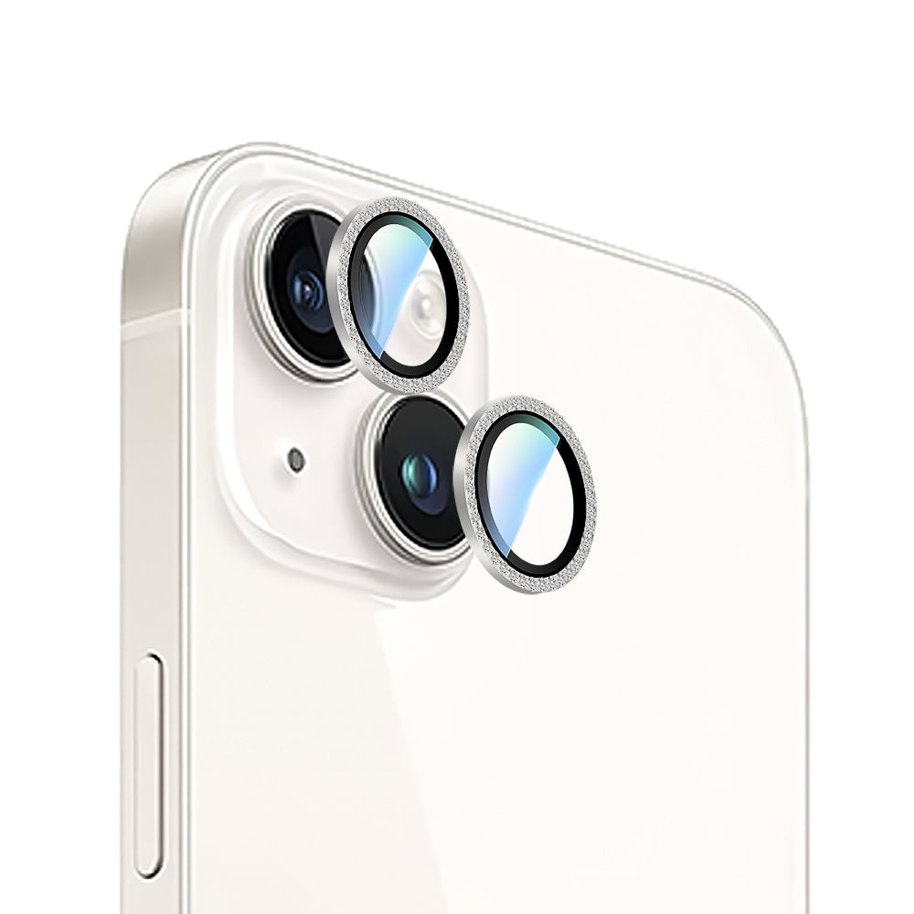 Apple iPhone 15 Plus CaseWorld Alloy Sparkling Diamond Serisi Taşlı Lens Koruyucu  Colorful