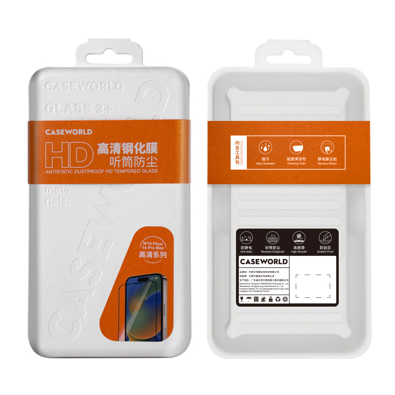 Apple iPhone 15 Plus CaseWorld HD Serisi 0.33mm Temperli Cam Ekran Koruyucu Şeffaf