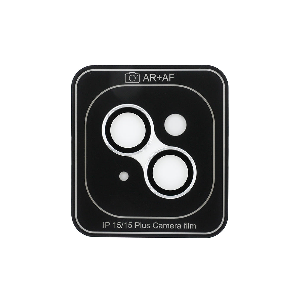 Apple iPhone 15 Plus Guess Orjinal Lisanslı Metal Kamera Lens Koruyucu Gümüş