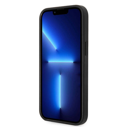 Apple iPhone 15 Plus Kılıf Guess Orjinal Lisanslı PU Deri Yazı ve 4G Metal Logolu Desenli Kapak Pembe