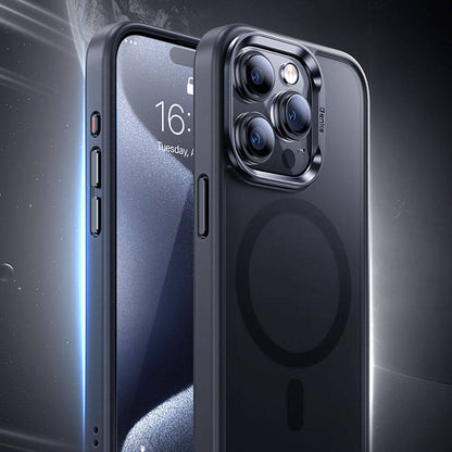 Apple iPhone 15 Plus Kılıf M-safe Şarj Özellikli Benks Mist Protective Kapak Siyah