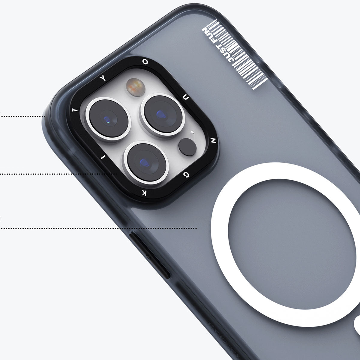 Apple iPhone 15 Plus Kılıf M-safe Şarj Özellikli Youngkit Colored Sand Serisi Kapak Mavi