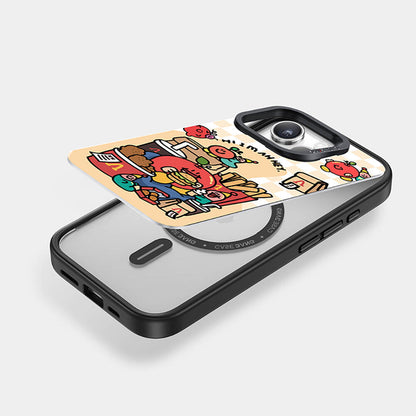 Apple iPhone 15 Plus M-safe Şarj Özellikli Casebang Ahhey Serisi Arka Panel Pembe