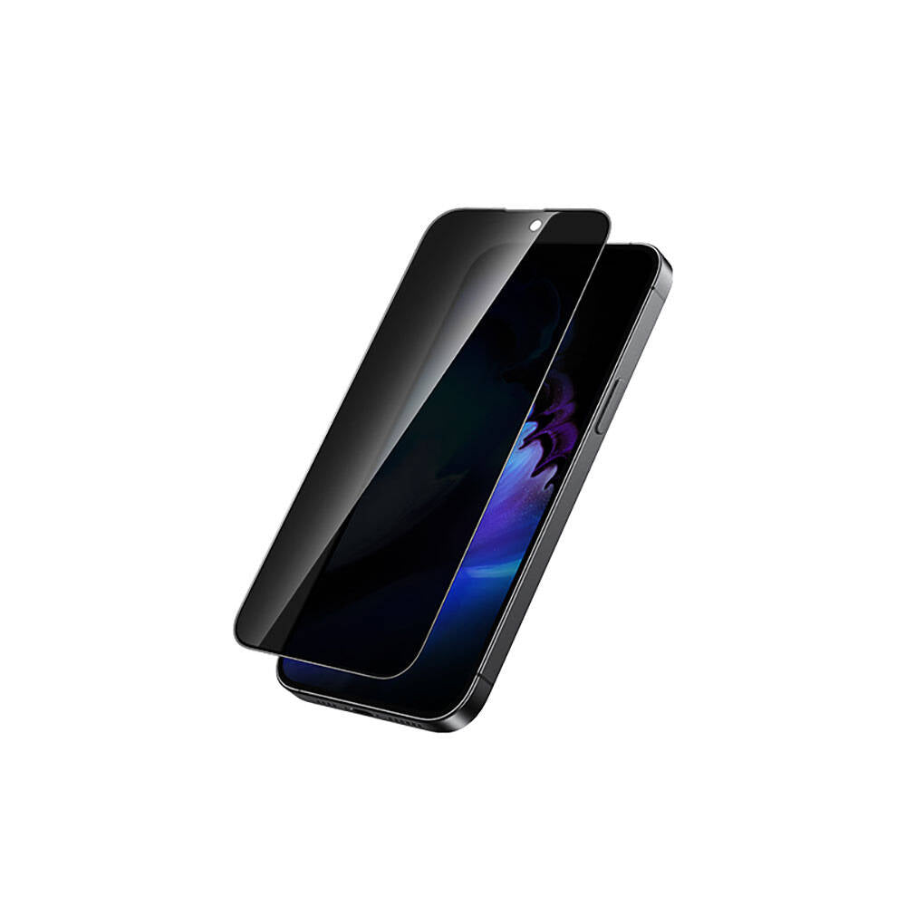 Apple iPhone 15 Plus Recci RSP-A07SP 3D Privacy Shield Temperli Cam Ekran Koruyucu Gri