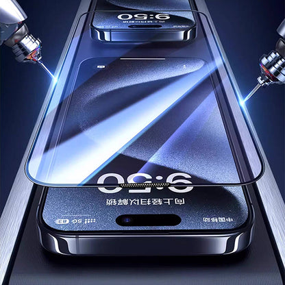 Apple iPhone 15 Plus Wiwu GT-009 Polimer Oleofobik Kaplama Şeffaf Pürüzsüz Temperli Cam Ekran Koruyucu Siyah