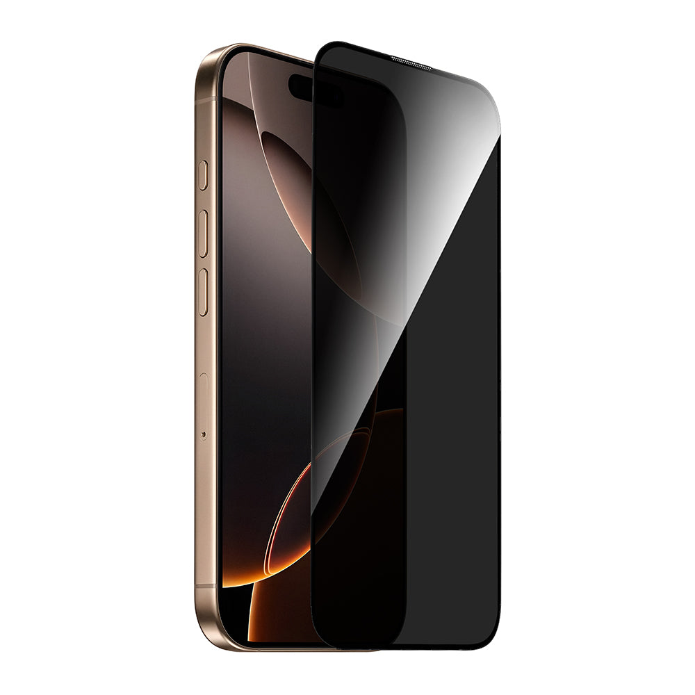 Apple iPhone 15 Plus Wiwu GT-021 Titan Guard Serisi Şok Emici Hibrit Polimer Privacy Ekran Koruyucu Film + Kolay Uygulama Aparatı Siyah