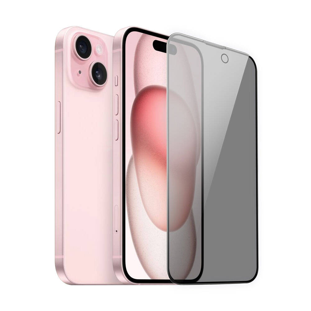 Apple iPhone 15 Plus Wiwu iPrivacy HD Anti-Peep Ekran Koruyucu Siyah