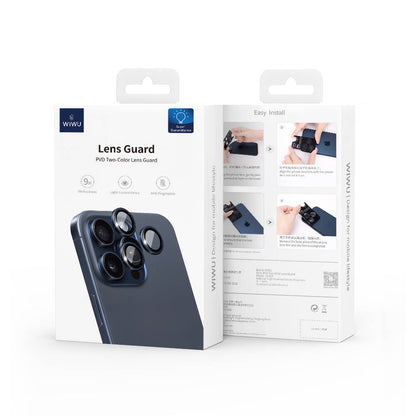 Apple iPhone 15 Plus Wiwu LG-004 PVD Lens Guard Metal Kamera Lens Koruyucu Yeşil