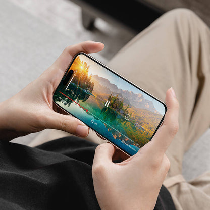 Apple iPhone 15 Premium Temperli Ultra HD Lisanslı Switcheasy Glass 9H Cam Ekran Koruyucu Renksiz