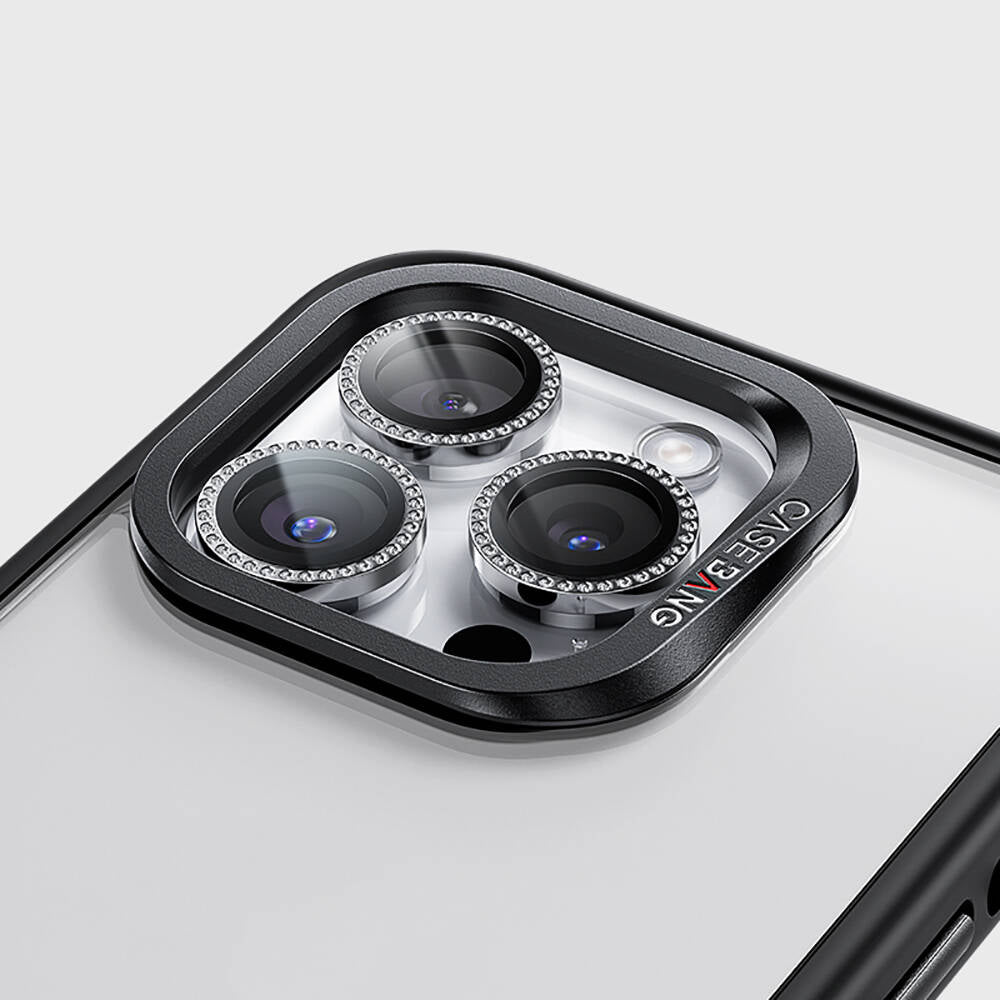Apple iPhone 15 Pro Casebang Gem Kamera Lens Koruyucu Gümüş