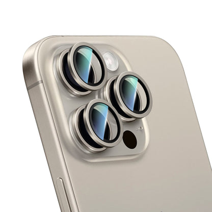 Apple iPhone 15 Pro Max CaseWorld Alloy Serisi Oleofobik Anti Reflective Kamera Lens Koruyucu Gümüş