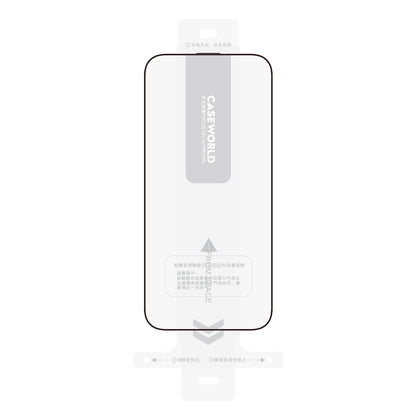 Apple iPhone 15 Pro CaseWorld Armor Serisi Eyesafe Teknolojili 0.15mm 3D Temperli Cam Ekran Koruyucu + Uygulama Aparatlı Şeffaf