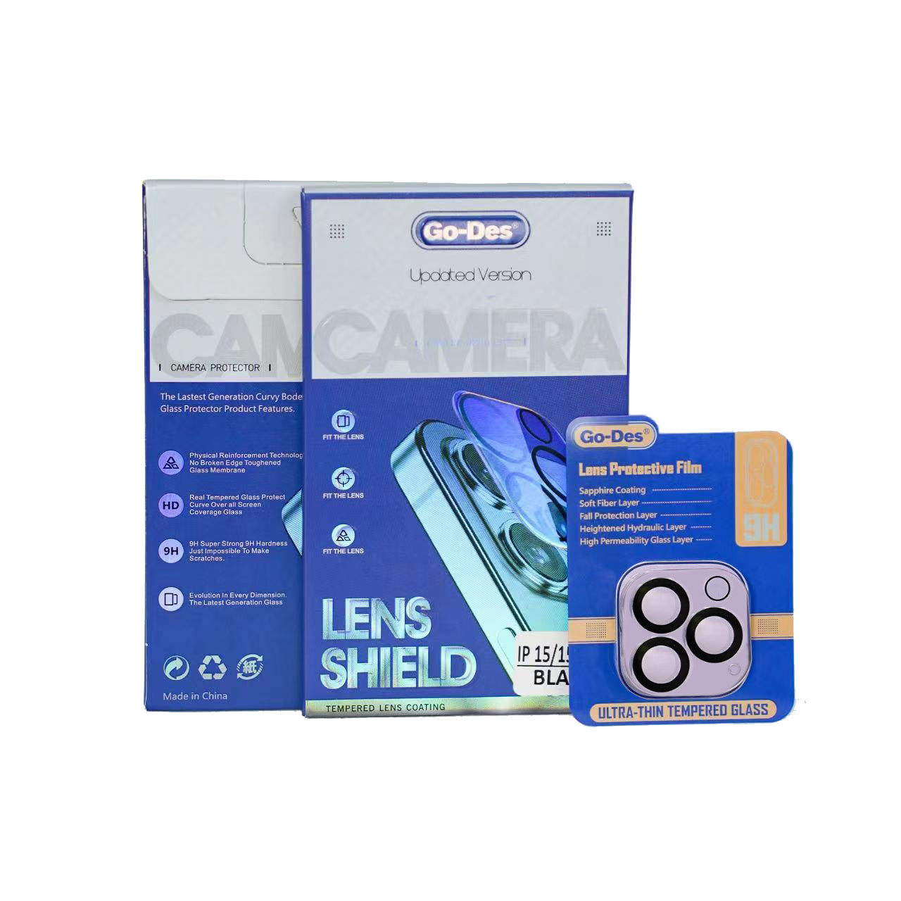 Apple iPhone 15 Pro Go Des Lens Shield CL-14 Kamera Lens Koruyucu Renksiz