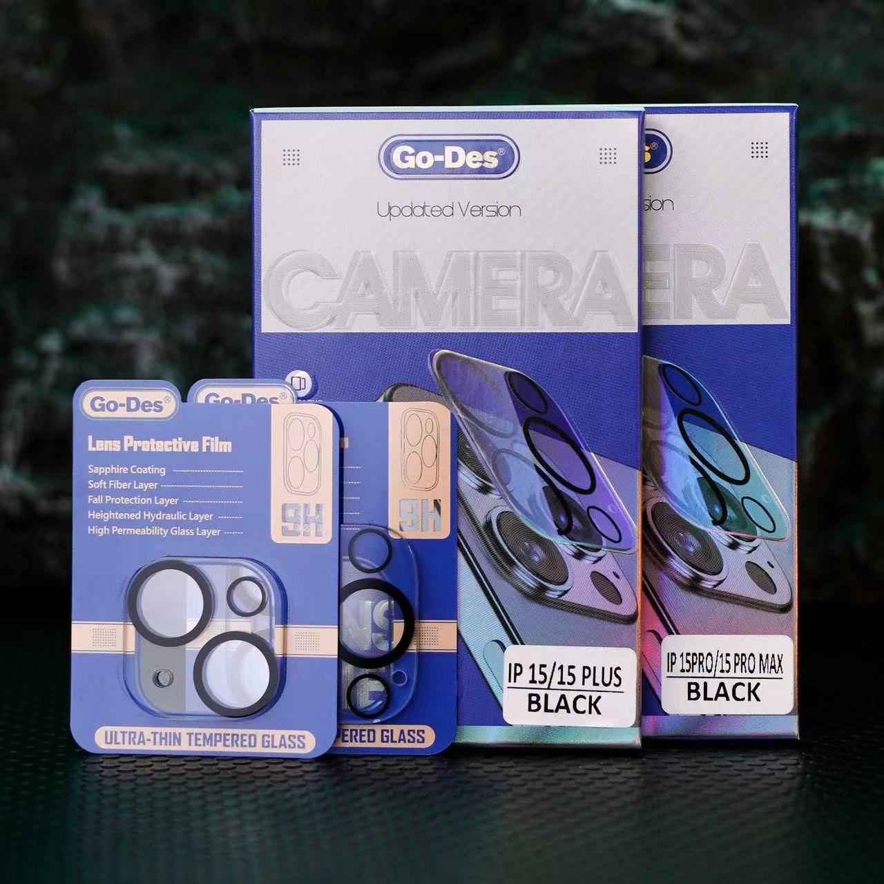 Apple iPhone 15 Pro Go Des Lens Shield CL-14 Kamera Lens Koruyucu Renksiz