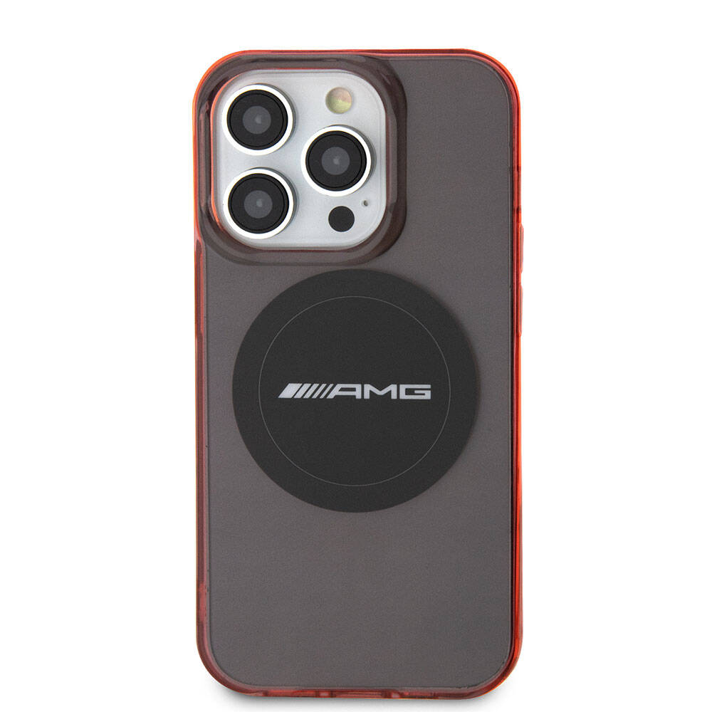 Apple iPhone 15 Pro Kılıf AMG Orjinal Lisanslı M-safe Şarj Özellikli Transparan Timeless Kapak Siyah