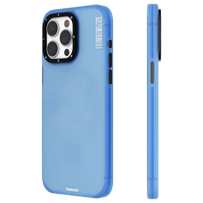 Apple iPhone 15 Pro Kılıf Buzlu Mat Tasarım Youngkit Colored Sand Serisi Kapak Siyah