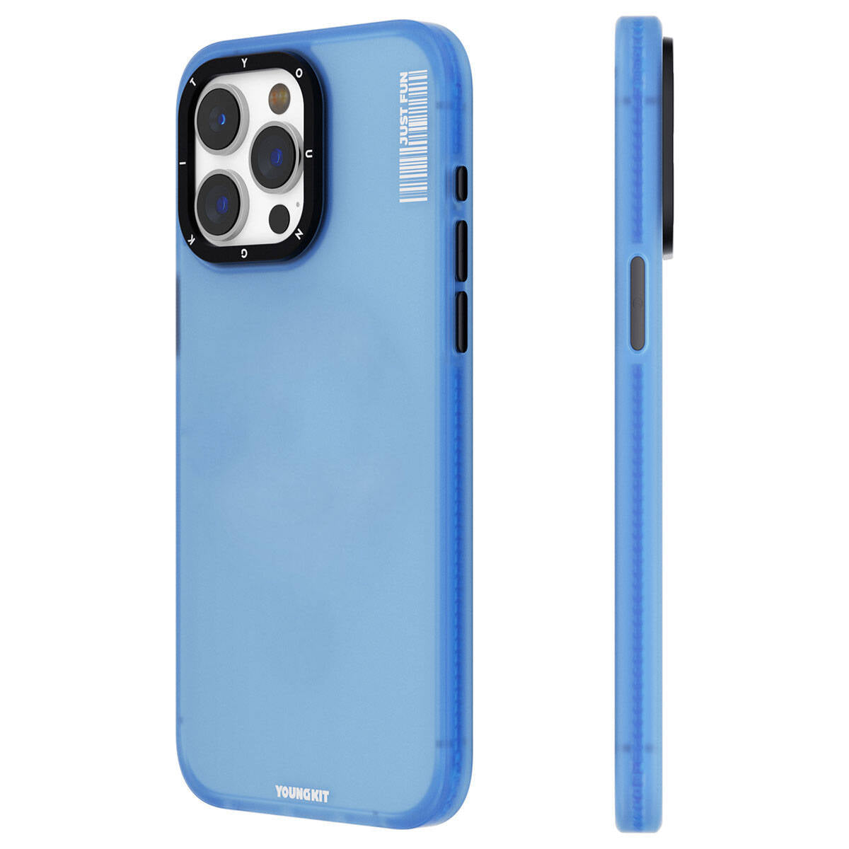 Apple iPhone 15 Pro Kılıf Buzlu Mat Tasarım Youngkit Colored Sand Serisi Kapak Pembe