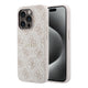 Apple iPhone 15 Pro Kılıf Guess Orjinal Lisanslı M-safe Kabartmalı 4G Desenli Yazı Logolu Kapak