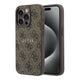 Apple iPhone 15 Pro Kılıf Guess Orjinal Lisanslı M-safe Kabartmalı 4G Desenli Yazı Logolu Kapak