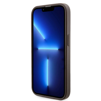 Apple iPhone 15 Pro Kılıf Guess Orjinal Lisanslı M-safe Şarj Özellikli 4G Şerit Tasarımlı Printed Kapak Pembe