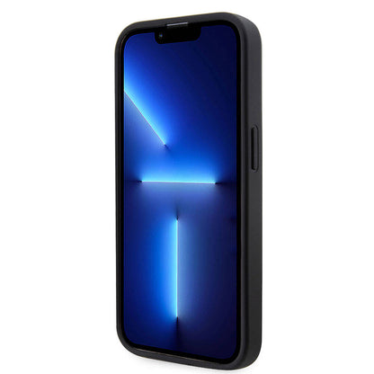 Apple iPhone 15 Pro Kılıf Guess Orjinal Lisanslı Taşlı Arka Yüzey Üçgen Logolu Kapak Gold