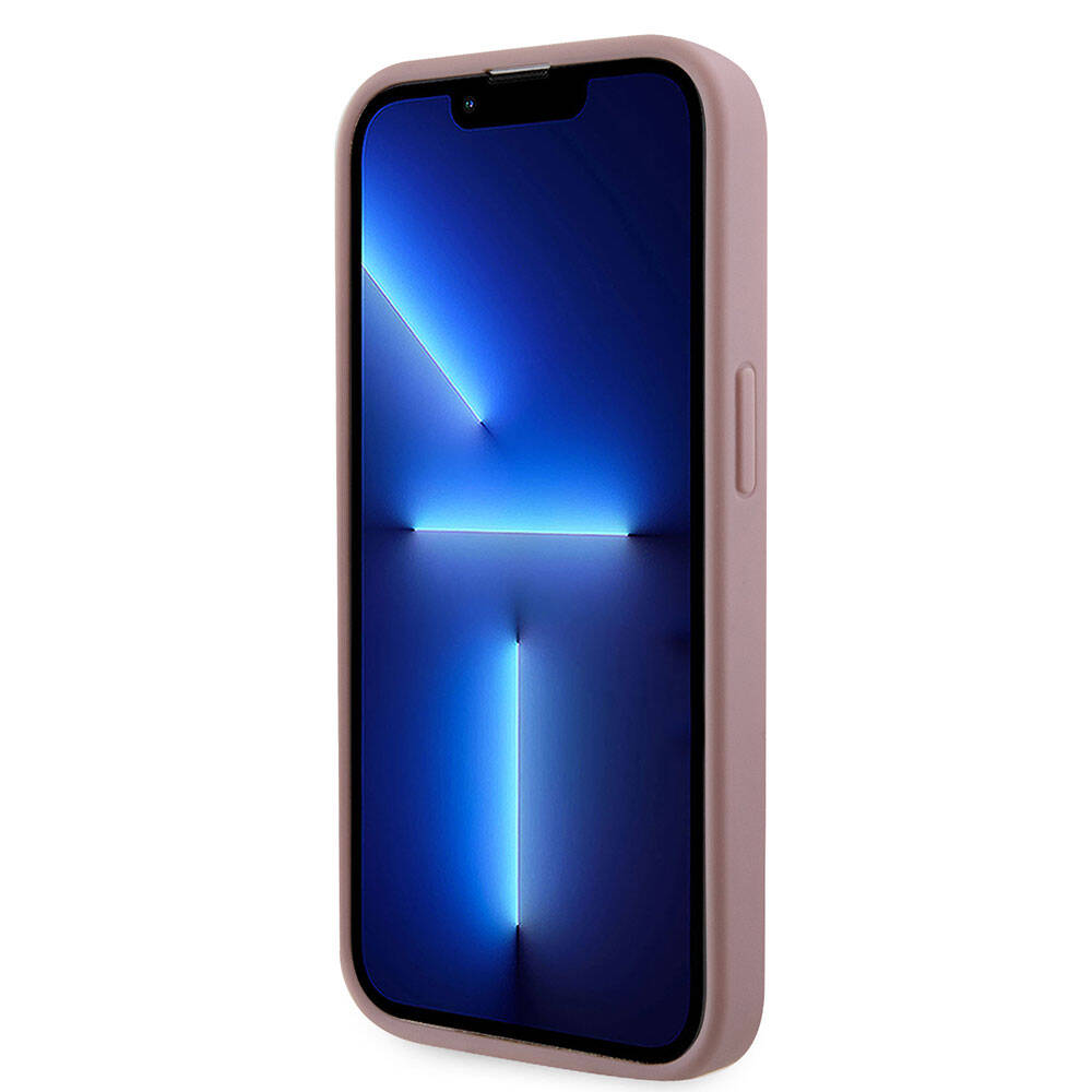 Apple iPhone 15 Pro Kılıf Guess Orjinal Lisanslı Taşlı Arka Yüzey Üçgen Logolu Kapak Gold