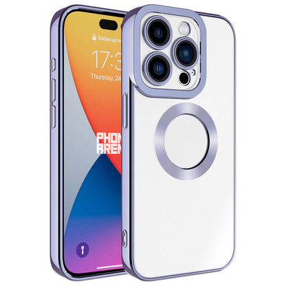 Apple iPhone 15 Pro Kılıf Kamera Korumalı Logo Gösteren Zore Omega Kapak