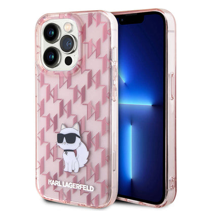 Apple iPhone 15 Pro Kılıf Karl Lagerfeld IML C Monogram Orjinal Lisanslı Kapak Renksiz