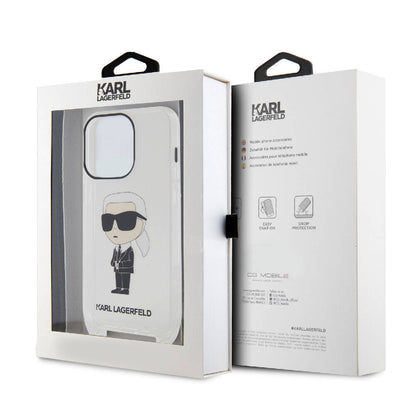 Apple iPhone 15 Pro Kılıf Karl Lagerfeld Orjinal Lisanslı Boyun Askılı Karl İkonik Crossbody Kapak Renksiz