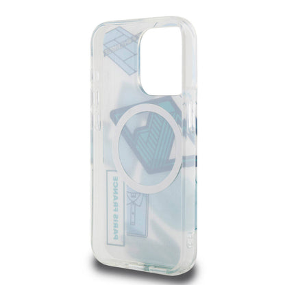 Apple iPhone 15 Pro Kılıf Lacoste Orjinal Lisanslı M-safe Şarj Özellikli Çift Katmanlı Yamalar Desenli Kapak Turuncu