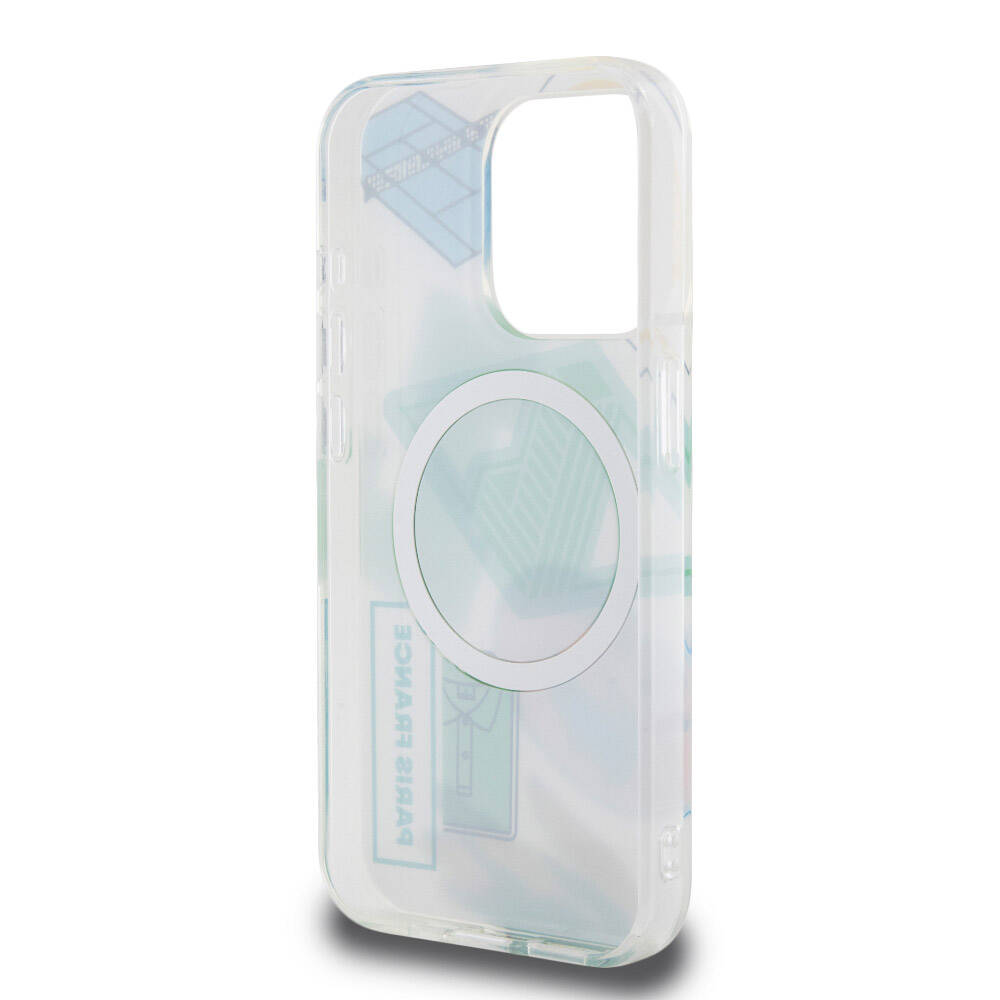 Apple iPhone 15 Pro Kılıf Lacoste Orjinal Lisanslı M-safe Şarj Özellikli Çift Katmanlı Yamalar Desenli Kapak Yeşil