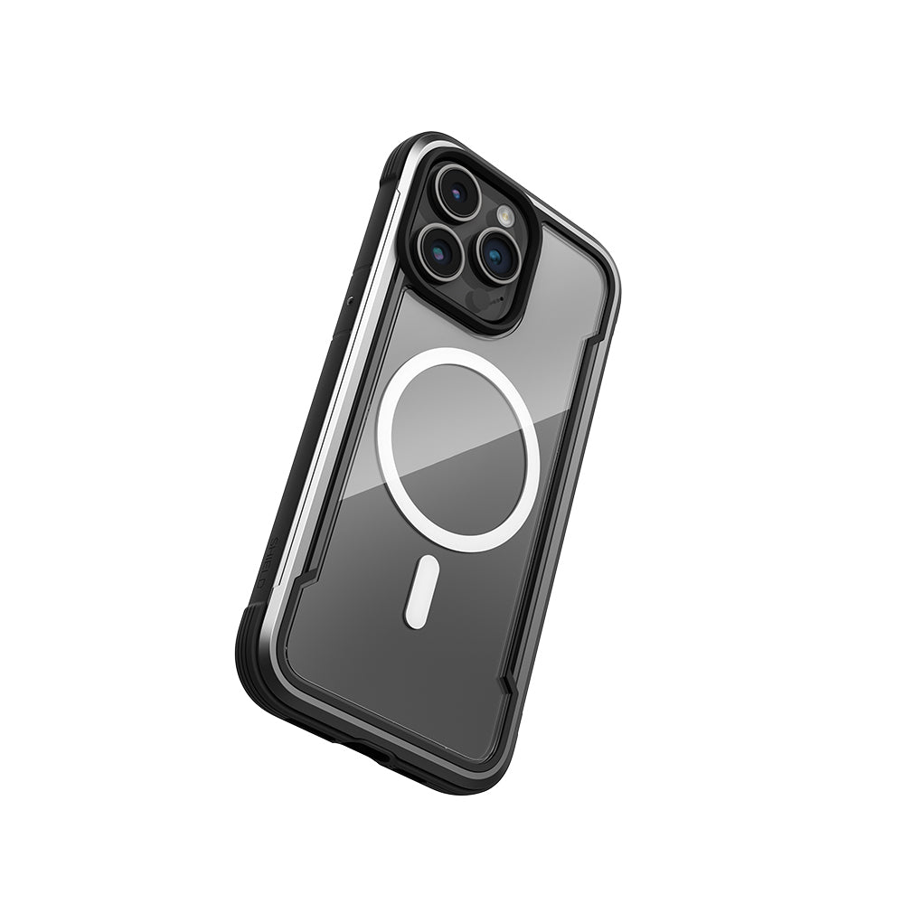 Apple iPhone 15 Pro Kılıf M-safe Şarj Özellikli Airbagli Raptic Shield Serisi Şeffaf Arka Yüzey Kapak Kırmızı