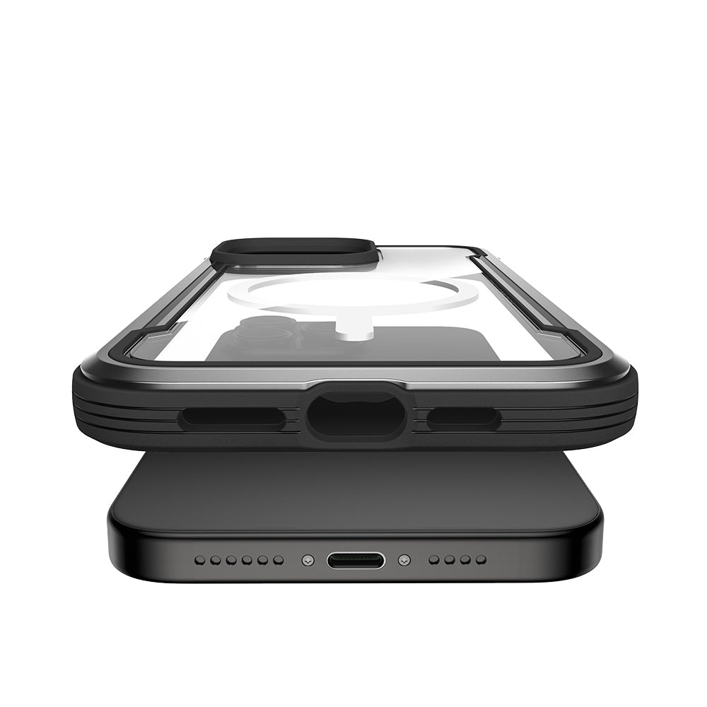 Apple iPhone 15 Pro Kılıf M-safe Şarj Özellikli Airbagli Raptic Shield Serisi Şeffaf Arka Yüzey Kapak Colorful