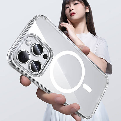 Apple iPhone 15 Pro Kılıf M-safe Şarj Özellikli Airbagli Şeffaf Benks LucentPro Serisi Kapak Şeffaf