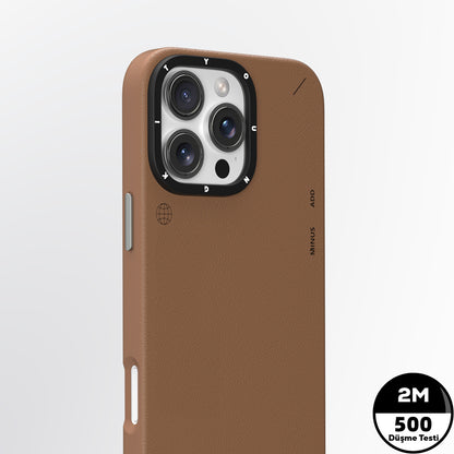 Apple iPhone 15 Pro Kılıf M-safe Şarj Özellikli Basit Mat Deri Desenli Youngkit Tech Fashion Serisi Kapak Siyah