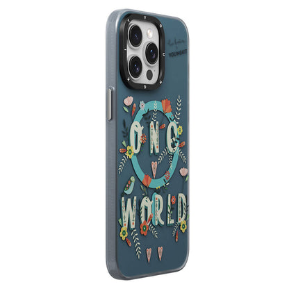 Apple iPhone 15 Pro Kılıf M-safe Şarj Özellikli Bee Brown Tasarımlı Youngkit Colorful Life Serisi Kapak Turkuaz