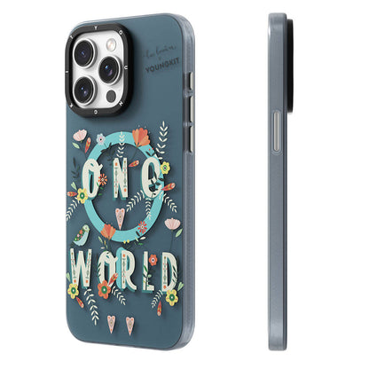 Apple iPhone 15 Pro Kılıf M-safe Şarj Özellikli Bee Brown Tasarımlı Youngkit Colorful Life Serisi Kapak Sarı