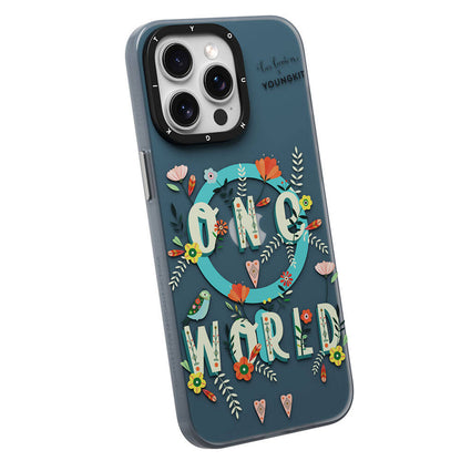 Apple iPhone 15 Pro Kılıf M-safe Şarj Özellikli Bee Brown Tasarımlı Youngkit Colorful Life Serisi Kapak Turkuaz