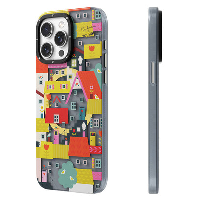 Apple iPhone 15 Pro Kılıf M-safe Şarj Özellikli Bee Brown Tasarımlı Youngkit Colorful Life Serisi Kapak Sarı